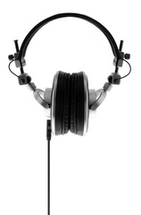 Professional headphones isolated on white.Studio shot.