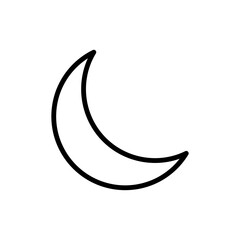 Fototapeta na wymiar Moon, weather icon. Simple line, outline vector elements of forecast icons for ui and ux, website or mobile application