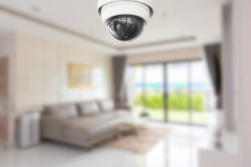 Security camera or cctv camera on ceiling. Home Video System.