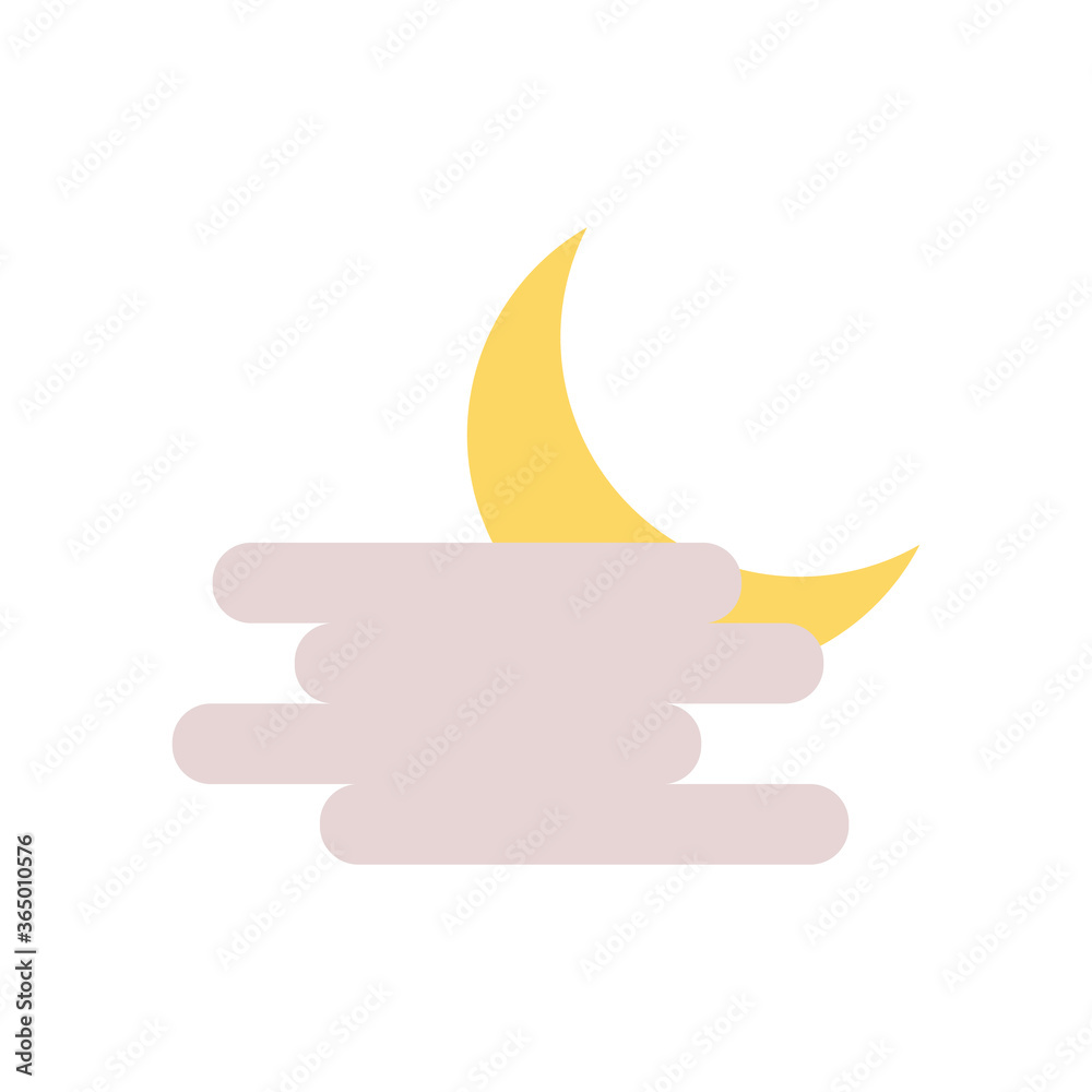 Aufkleber fog, moon icon. simple color vector elements of forecast icons for ui and ux, website or mobile appl