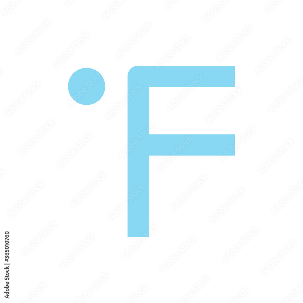 Poster fahrenheit, thermometer icon. simple color vector elements of forecast icons for ui and ux, website 