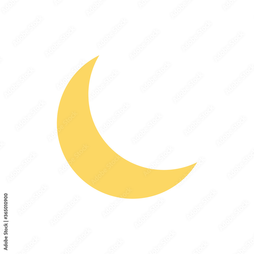 Poster moon, weather icon. simple color vector elements of forecast icons for ui and ux, website or mobile 