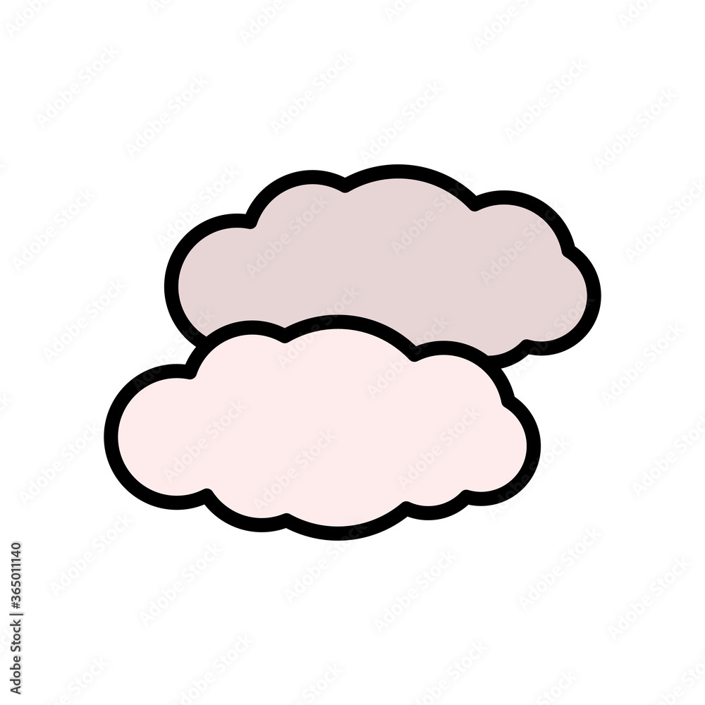 Poster weather, cloud icon. simple color with outline vector elements of forecast icons for ui and ux, webs