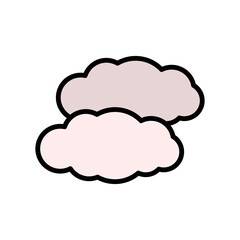Weather, cloud icon. Simple color with outline vector elements of forecast icons for ui and ux, website or mobile application