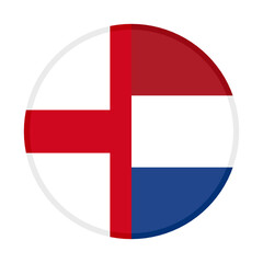 round icon with england and netherlands flags
