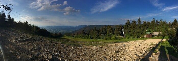 Beautiful spring panorama view on Czechia nature