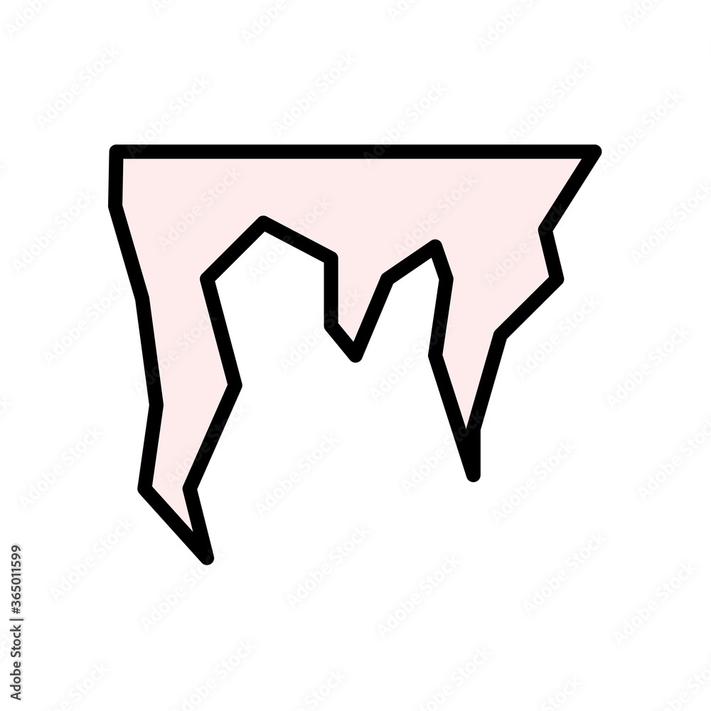 Poster ice, icicles icon. simple color with outline vector elements of forecast icons for ui and ux, websit