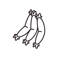 sausages line style icon vector design
