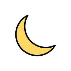 Obraz na płótnie Canvas Moon, weather icon. Simple color with outline vector elements of forecast icons for ui and ux, website or mobile application