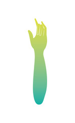 rock sign with hand design of People arm finger person learn communication healthcare theme Vector illustration