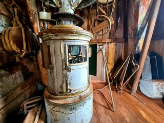 interior of an old lighthouse