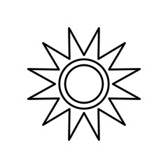 sun symbol icon, line style