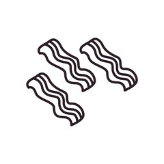 bacon line style icon vector design