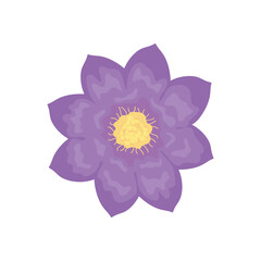 violet flower icon, detailed style