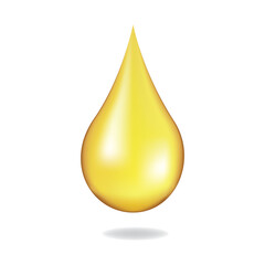 Obraz premium Yellow Oil drop, vector isolate.