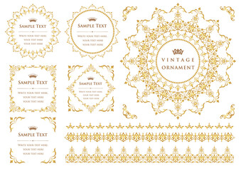 vector set of vintage design elements