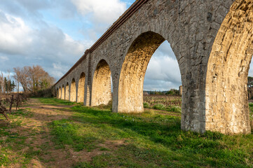Fototapeta na wymiar Pretty Viaduct near the town of La Redorte, France