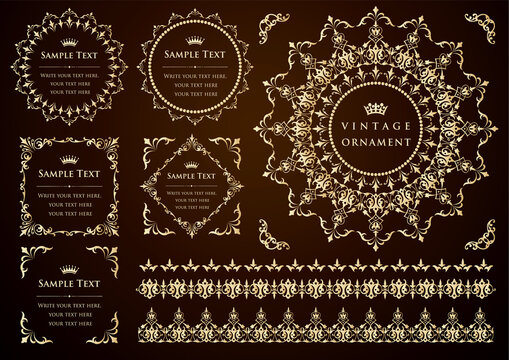 vector set of vintage design elements