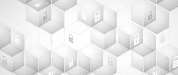 Obraz premium Cybersecurity and information or network protection. Future technology web services for business and internet project