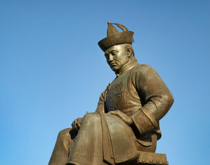 4.08.17. Kyzyl city Tuva. Russia. Monument to Buyan Badyrgy Mongush 