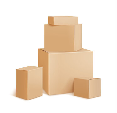Delivery Boxes Realistic Image