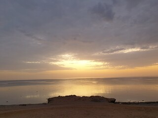 sunset by the sea