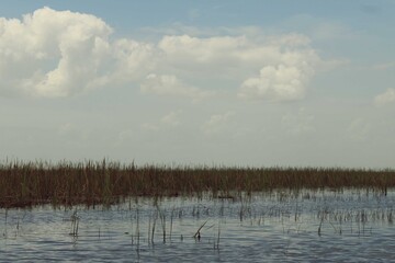 clouds over the river
