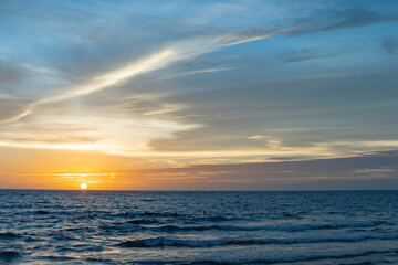 sunset surf