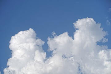 Beautiful evening clouds over the city.