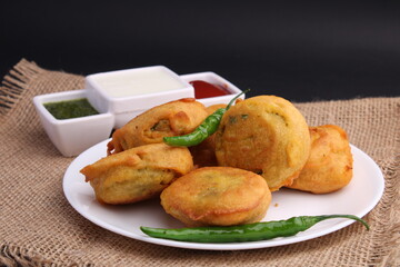 Aaloo bonda or batata vada or fried potato patty