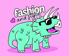 DINOSAURO A LA MODA Y CON ESTILO