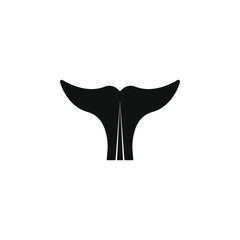 Whale tail icon design isolated on white background. Vector illustration