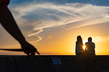 sunset seawall