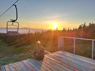 sunset in the morning