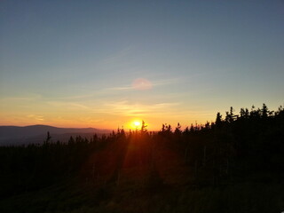 sunset in the mountains
