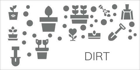 dirt icon set