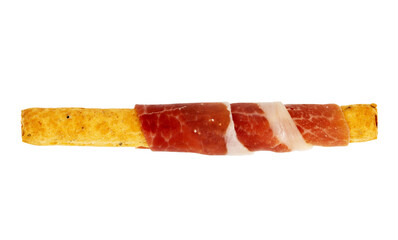 bread stick with jamon