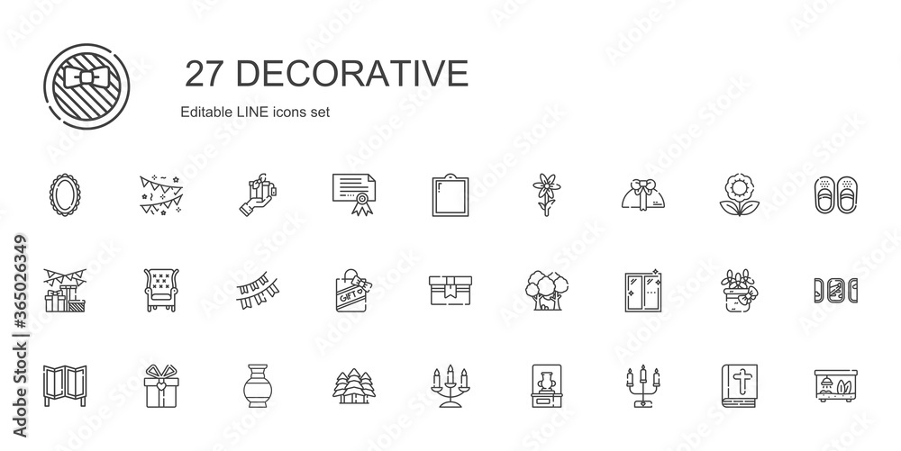 Canvas Prints decorative icons set