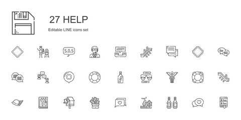 help icons set