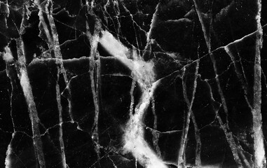 White pattern in black marble texture background for design