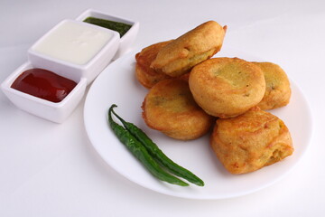 batata vada or aaloo bonda or fried potato patty