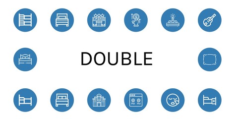 Set of double icons