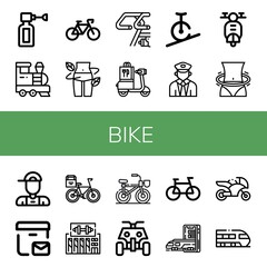 Set of bike icons