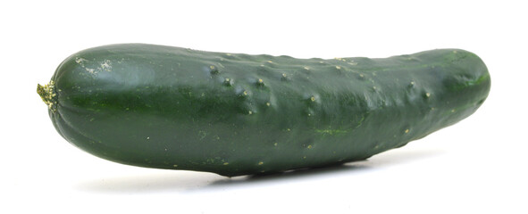 green cucumber, isolated on white background