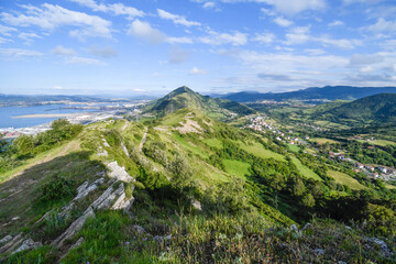 Fototapeta na wymiar Panoramic of Mount Serantes from Punta Lucero