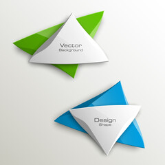 abstract triangle banner set. The two triangle form advertising poster. The flat banner image. Advertising Design shape. label banner tag.
