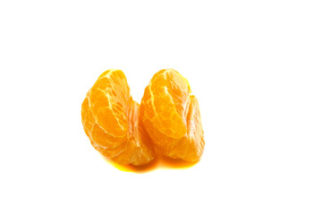 Two halves of a Mandarin