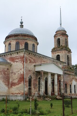 Old church on a summer day in the village