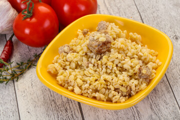 Bulgur with meat