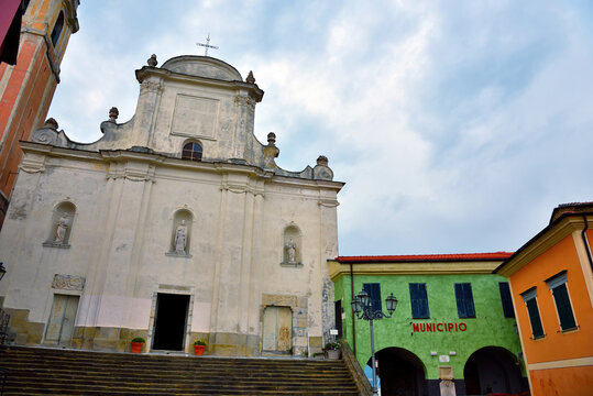church of san nicolo village of perinaldo imperia italy 